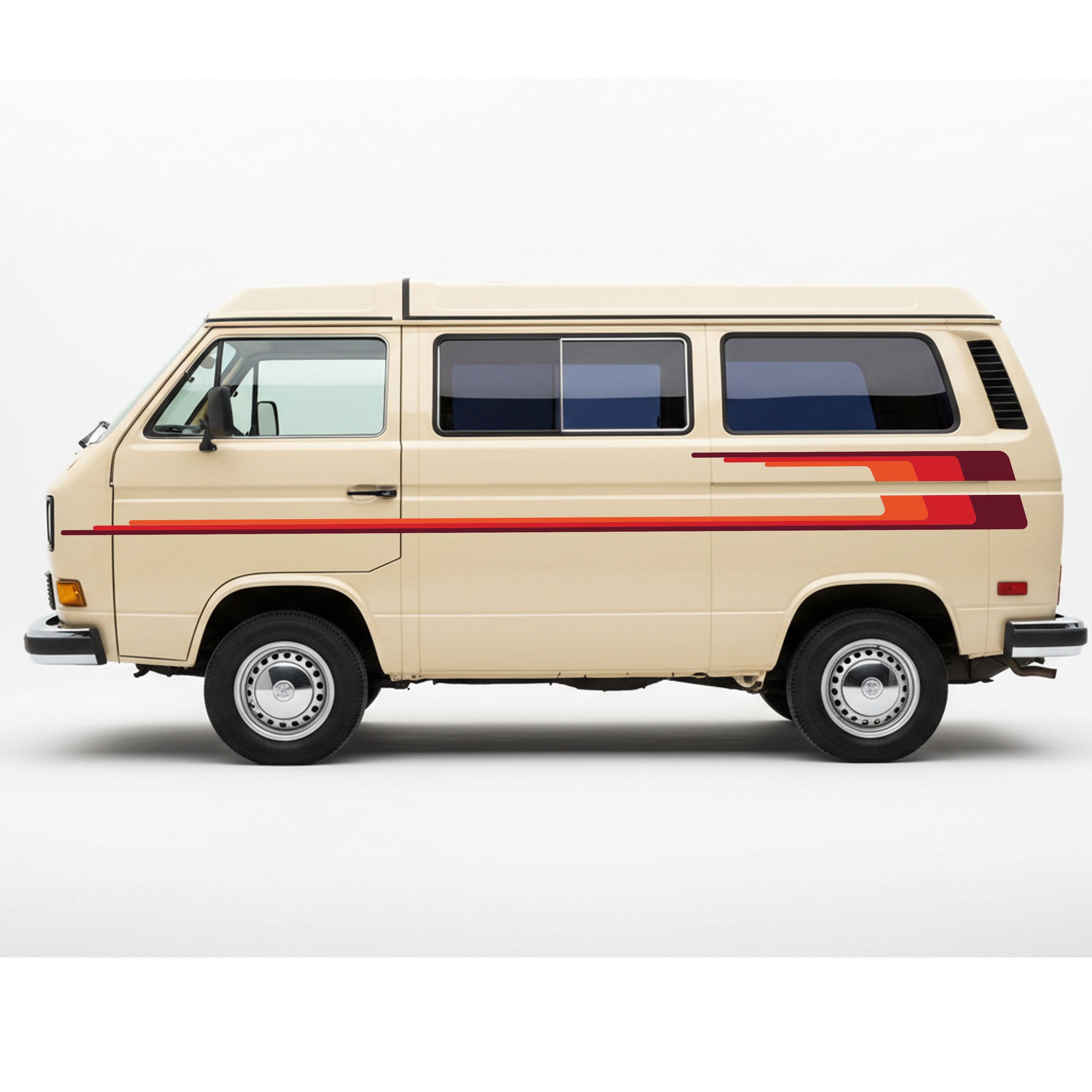 "RETRO FLARE" Triple + Top Stripe Kit | Volkswagen Vanagon | Bodymold Signs