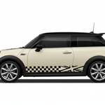 Union Jack + Checkered Stripes on Cream MINI