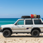 White 4x4 on Beach