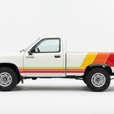 White Gen 1 Toyota Hilux Retro Triple Stripes