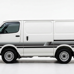 White HiAce with grey Palm Beach stripes