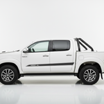 White Hilux Dark Grey TRD Stripes