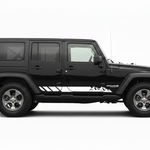 White Mountain Stripe on Black Jeep Wrangler