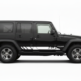 White Mountain Stripe on Black Jeep Wrangler