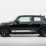 White Rocker Stripe on Black MINI