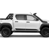 White Toyota Hilux with Rugged X side graphics