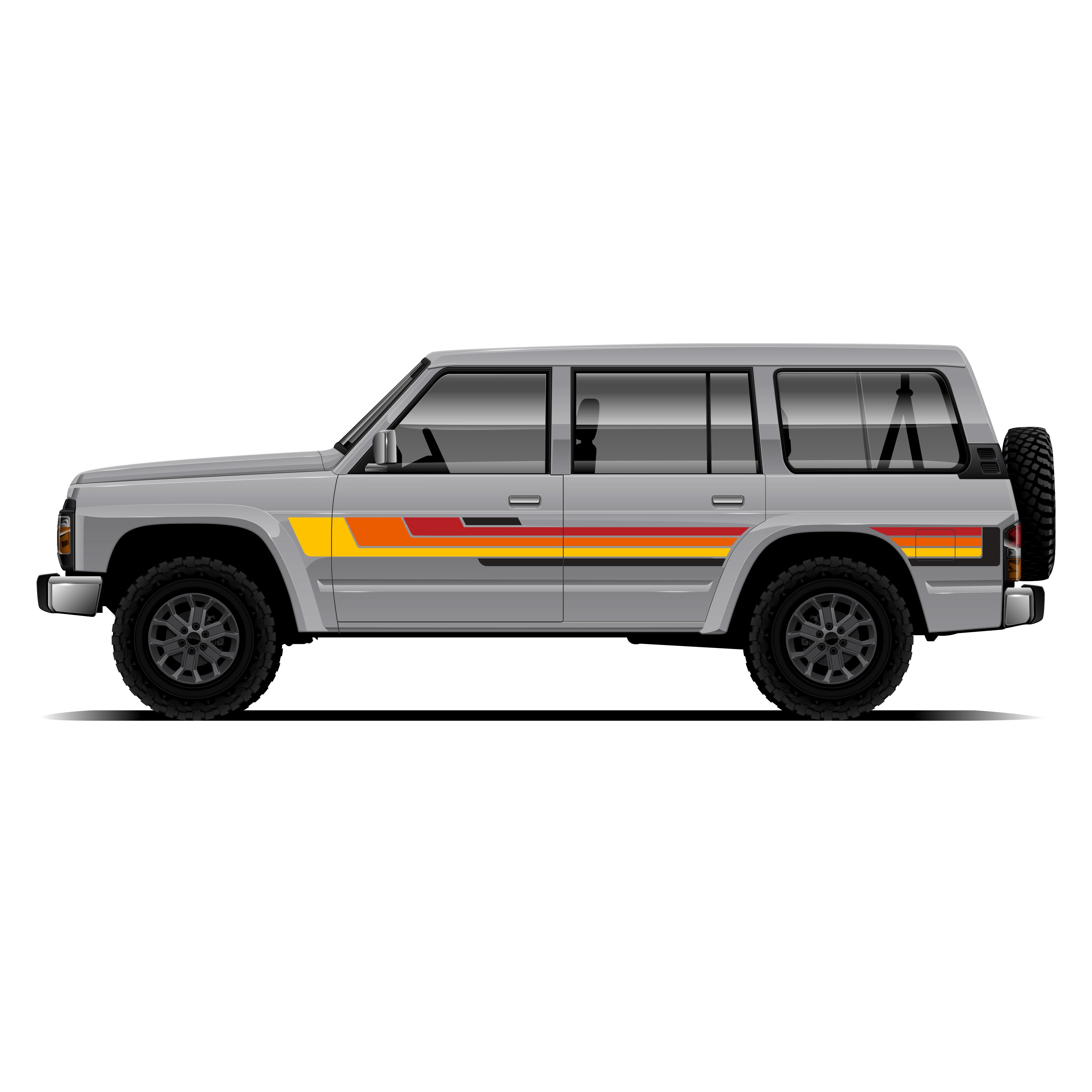 BIG SAFARI Vinyl Stripe Kit | Nissan Patrol GQ Y60 1987–1997 | Bodymold Signs