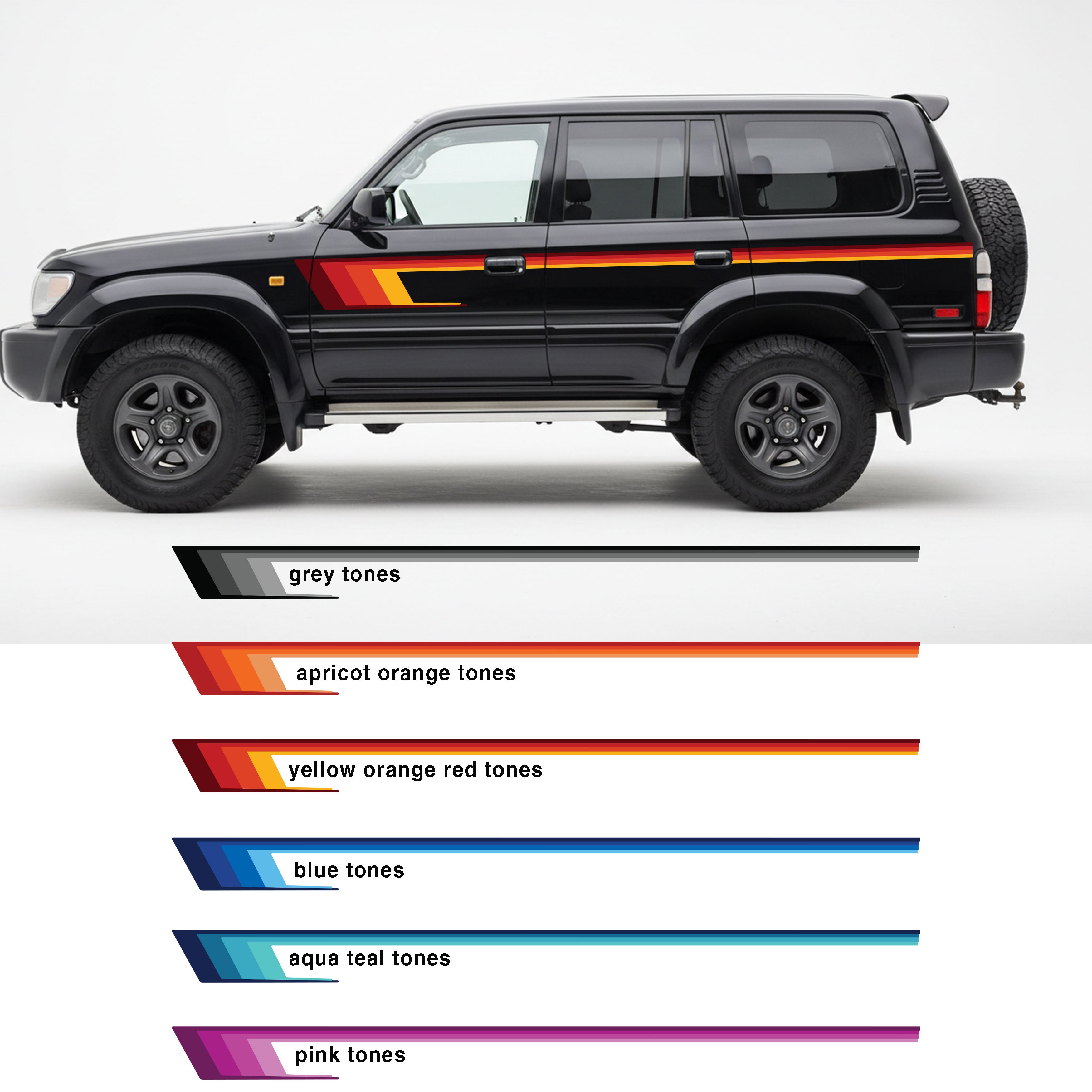 Byron Stripes for 120 Series Landcruiser Prado (Also fits other models