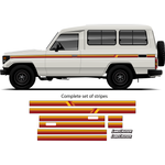 OUTBACK Stripes for Toyota LandCruiser | Retro Vinyl Decal Kit